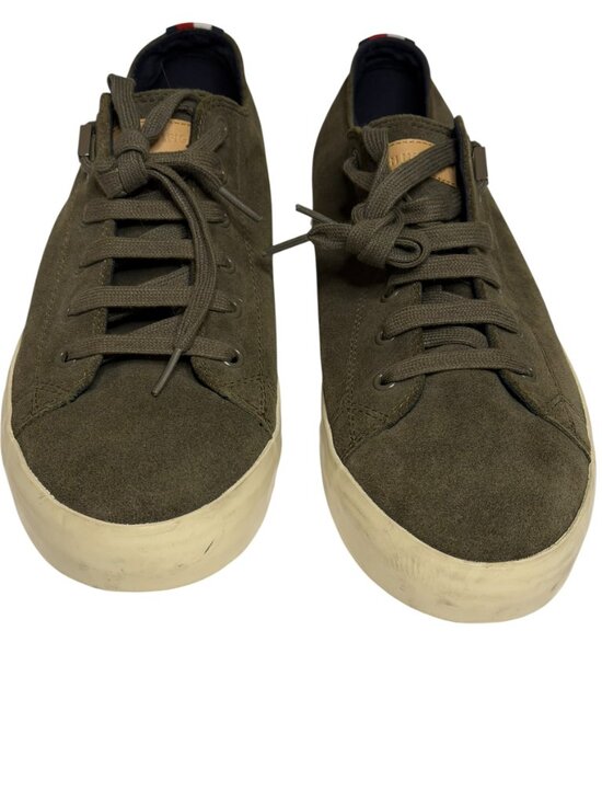 Tommy Hilfiger Suede Leather Sneakers Mens Shoes Trainers Green 11.5